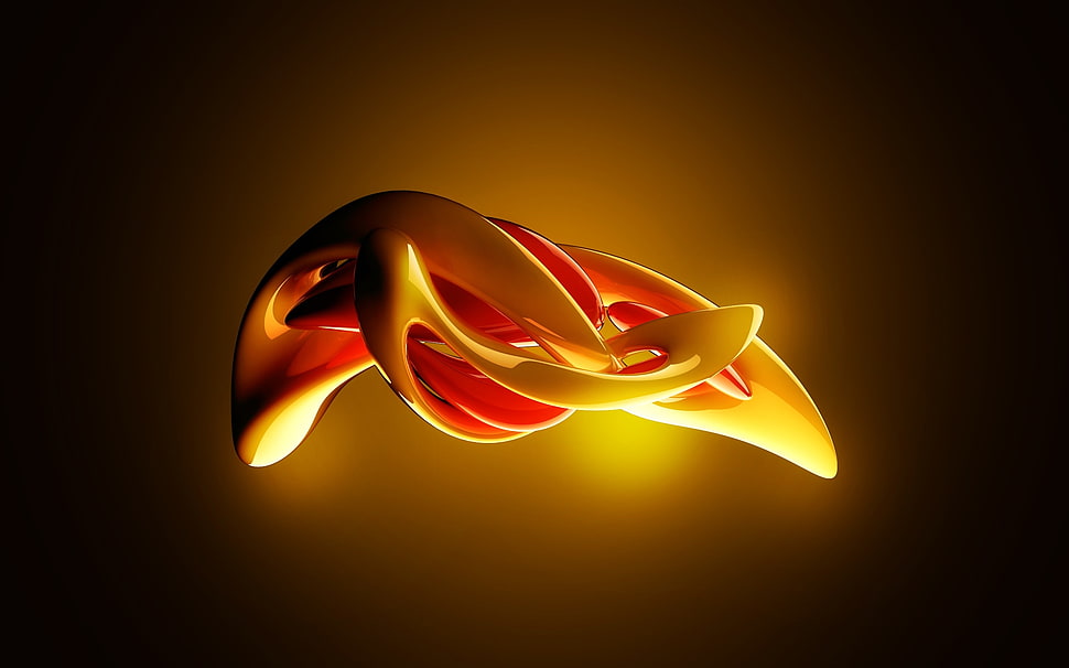 yellow and red ornament HD wallpaper