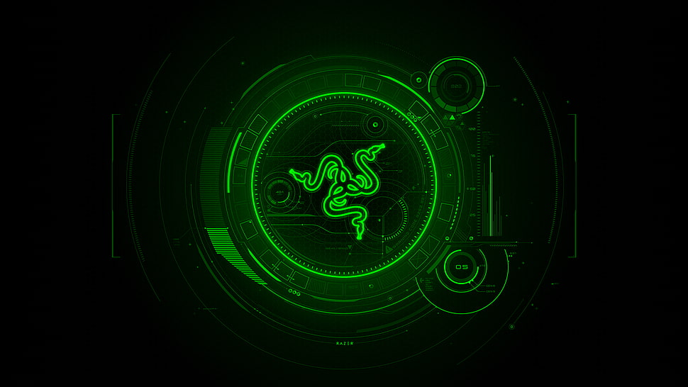 Razer logo, Razer, green, Gaming Series, snake HD wallpaper