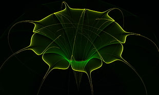 green 3D LED lamp of green petaled flower