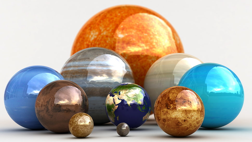 assorted colors of marbles HD wallpaper