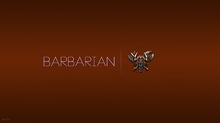 Barbarian logo, Diablo III, classes, video game characters, crest