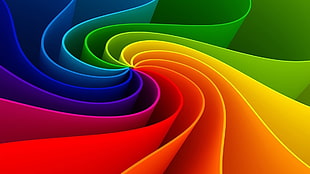 color wheel whirlpool wallpaper, digital art, colorful, abstract HD wallpaper