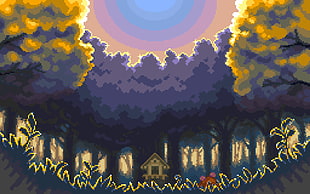 gray house surrounded by tall trees illustration, Pokémon, video games, pixel art, pixels