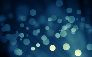 bokeh photography of blue and white light