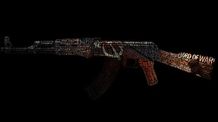 brown and black AK-47 rifle, Russia, rifles, gun, AKM
