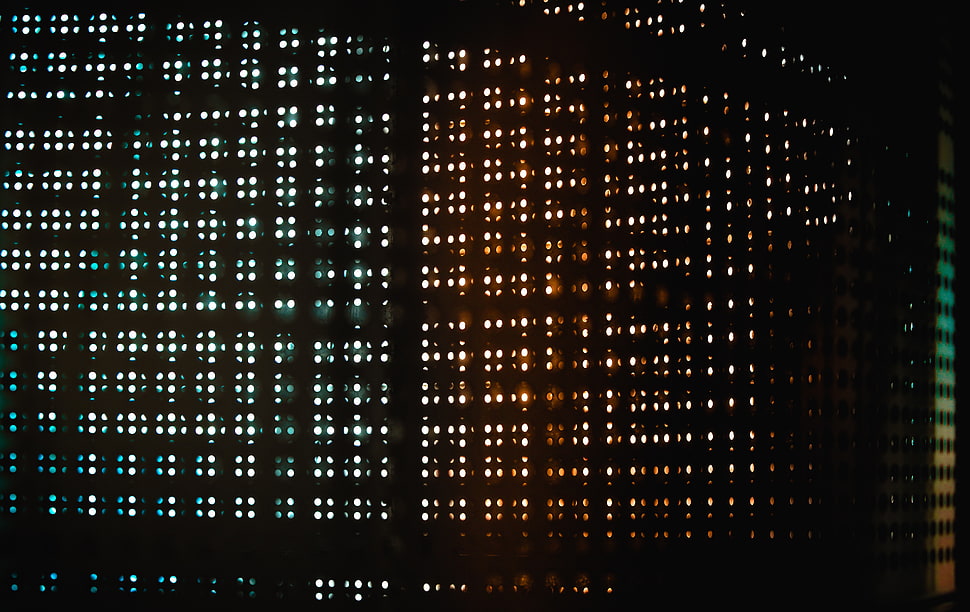 LED monitor, Light, Grid, Dark HD wallpaper