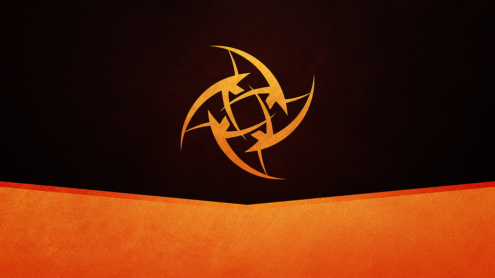 orange and black logo, Ninjas In Pyjamas, Counter-Strike: Global Offensive, Counter-Strike HD wallpaper