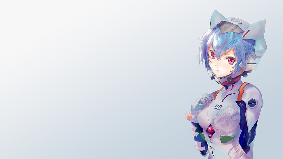 blue-haired anime HD wallpaper