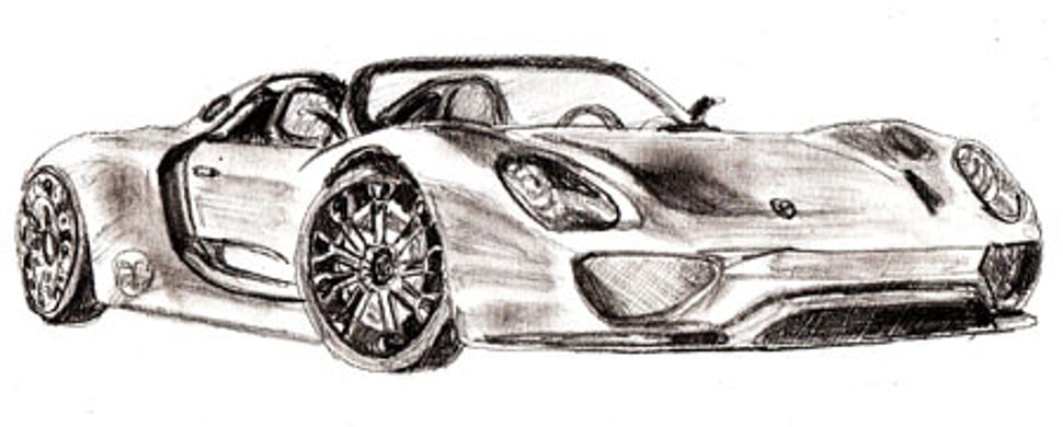 convertible sketch HD wallpaper