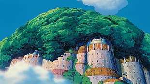 Laputa illustration, Castle in the Sky, anime