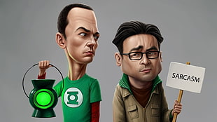 two men cartoon character illustration screenshot HD wallpaper