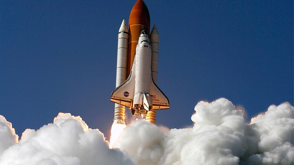 white and red rocket digital wallpaper HD wallpaper