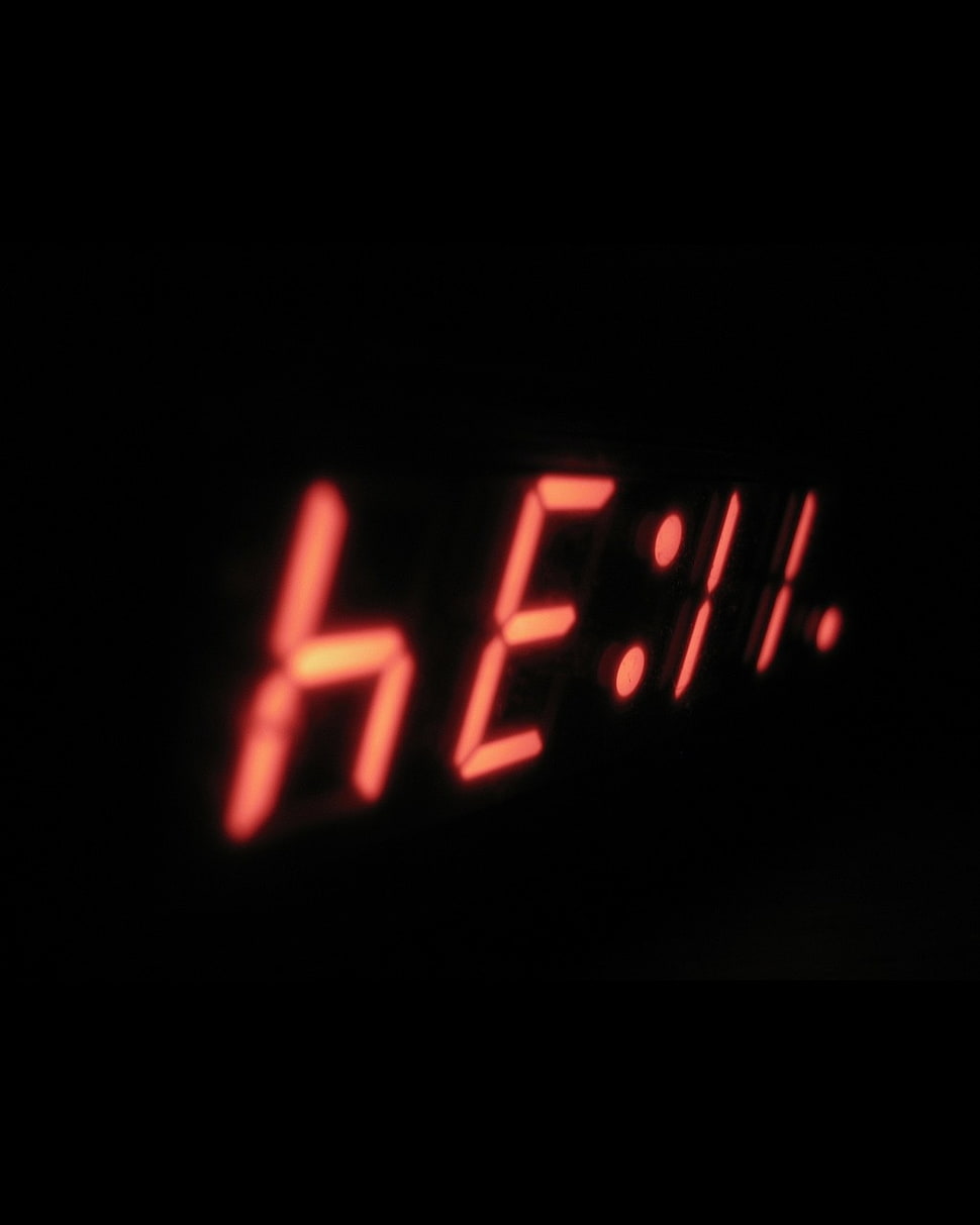 black and yellow LED signage, time, night, clocks, 7 segment HD wallpaper