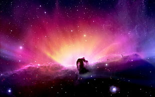 pink and purple galaxy artwork
