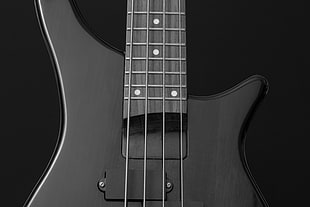 black electric guitar with string HD wallpaper