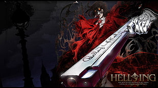 HellSing digital wallpaper, Hellsing, Alucard, pistol, vampires
