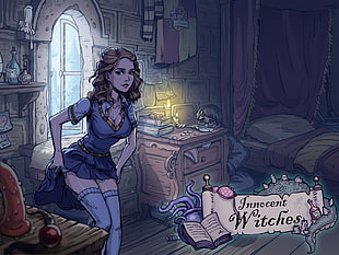 Innocent Witches wallpaper, artwork, Harry Potter, Hermione Granger, schoolgirl HD wallpaper