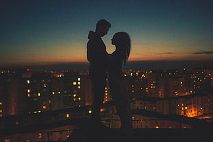 photography of silhouette of man and woman