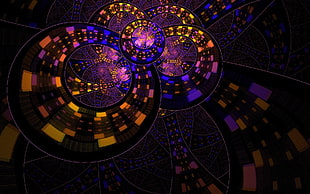 low-angle photography of colorful ceiling lights