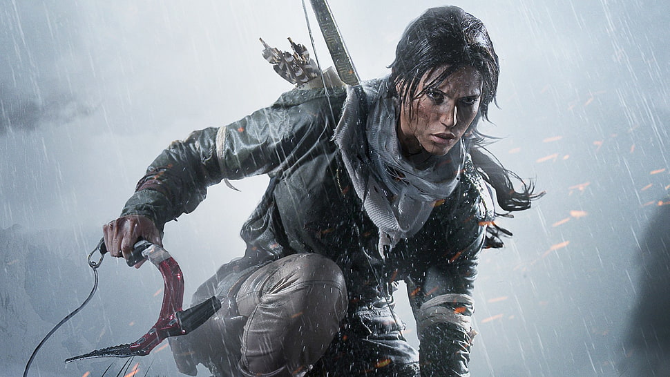 Lara Croft Rise of the Tomb Raider digital wallpaper, Lara Croft, brunette, Rise of the Tomb Raider HD wallpaper