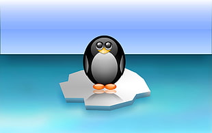 Penguin sticker illustration