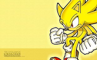 Super Sonic illustration, Sonic the Hedgehog, Sega HD wallpaper