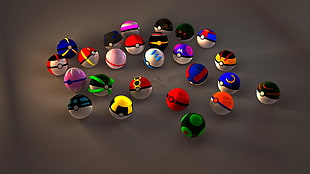 Pokeball lot, Pokémon HD wallpaper