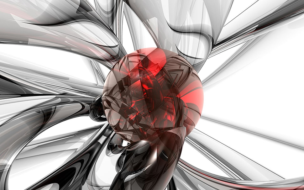 red, black, and gray wallpaper HD wallpaper