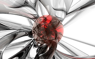 red, black, and gray wallpaper