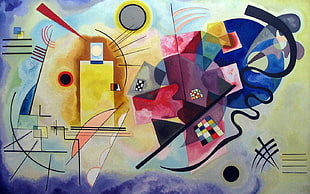 multicolored abstract painting, Wassily Kandinsky, painting, classic art