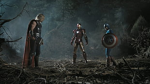 Iron Man, Thor, and Captain America, movies, The Avengers, Thor, Iron Man