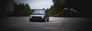 black car, BMW E28, Squatty, Stance, lowered