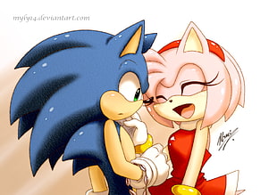 two Sonic the Hedgehog characters illustration, Sonic, Sonic the Hedgehog HD wallpaper