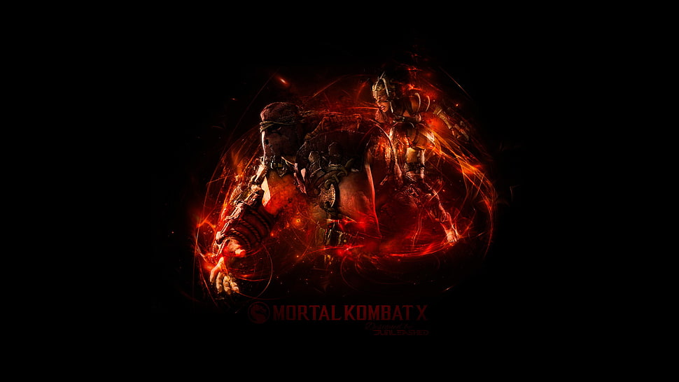 black and red Mortal Kombat X wallpaper, video games, Mortal Kombat X, Mortal Kombat, simple background HD wallpaper