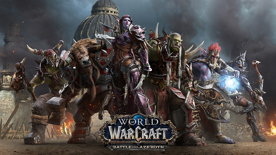 assorted characters illustration, World of Warcraft: Battle for Azeroth, Horde, HD HD wallpaper