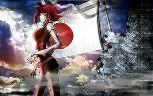 red haired female anime character