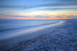 white sand shoreline panorama photo