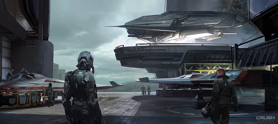 game application digital wallpaper, artwork, science fiction HD wallpaper