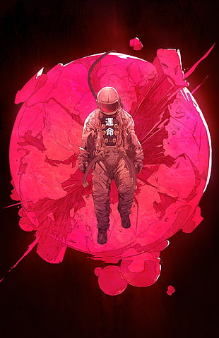 astronaut on space digital wallpaper