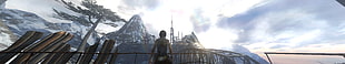 game application screenshot, Tomb Raider, Eyefinity, video games, triple screen
