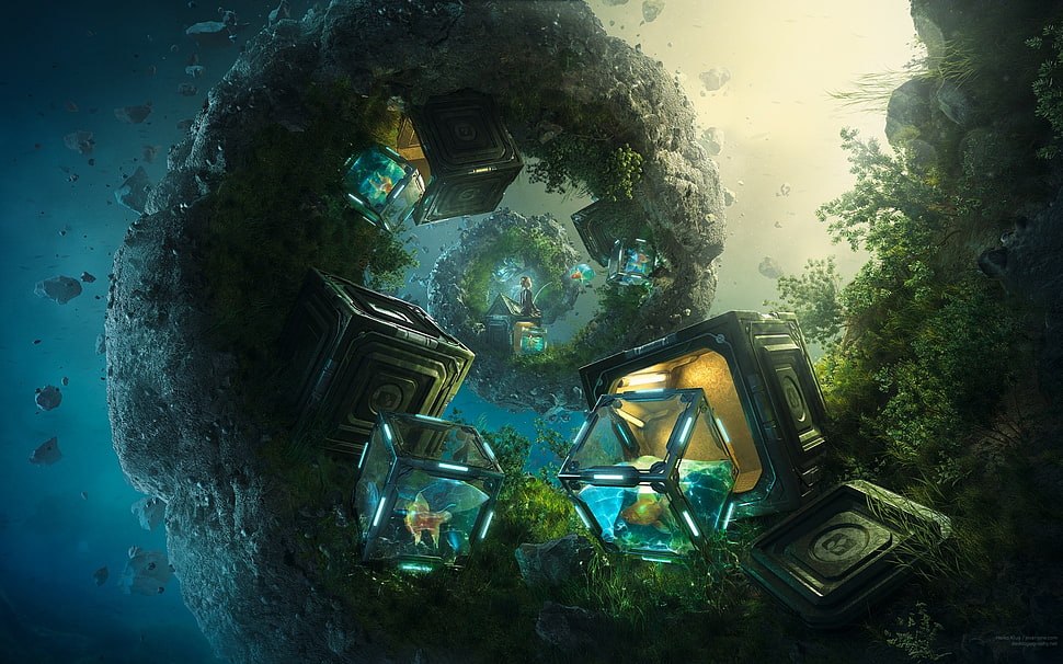 boxes with dust wallpaper, fantasy art, artwork HD wallpaper