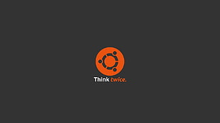 Think twice logo, Linux, Ubuntu