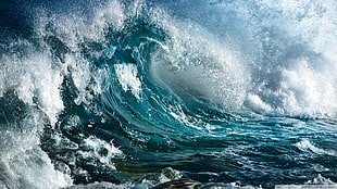 sea gigantic waves, nature, waves, water, sea HD wallpaper
