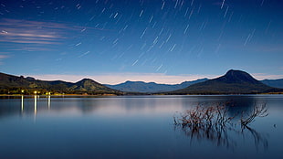 lake background of mountain, lake, reflection HD wallpaper