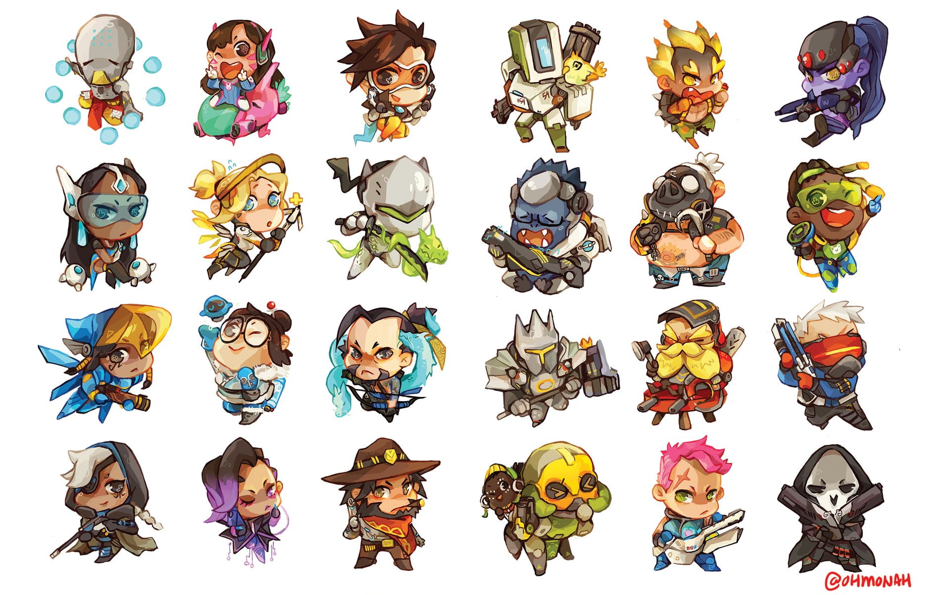 Assorted Character Sticker Lot Overwatch Artwork Tracer Overwatch Ana Overwatch Hd Wallpaper Wallpaper Flare