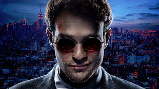 man in black framed sunglasses digital wallpaper