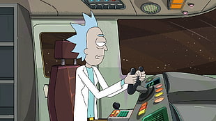 TV show still screenshot, Rick and Morty, Adult Swim, cartoon, Rick Sanchez HD wallpaper