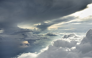 aerial photography of clouds during daytime HD wallpaper