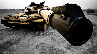 brown and black battle tank, tank, depth of field, vehicle, military