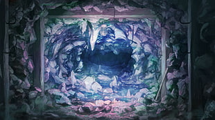 mining tunnel painting